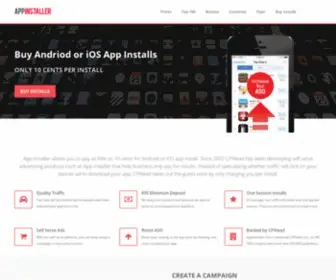 Appinstaller.com(Buy iOS and Android App Installs) Screenshot