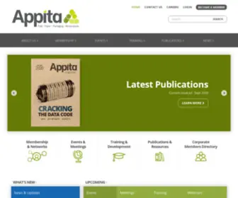 Appita.com(Australian and New Zealand Pulp and Paper Industry Association) Screenshot