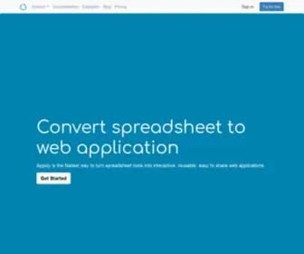 Appizy.com(Convert spreadsheet to web application) Screenshot