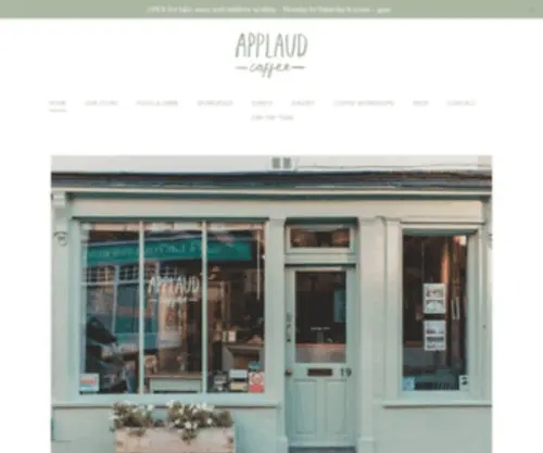 Applaud-Coffee.co.uk(An independent) Screenshot