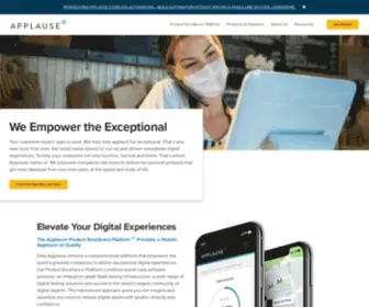 Applause.com(Applause delivers a comprehensive platform) Screenshot