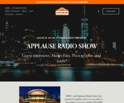 Applauseradioshow.com(Applause Radio Show) Screenshot