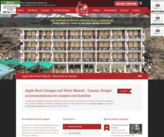 Applebudcottages.com(Apple Bud Cottages and Hotels Manali) Screenshot