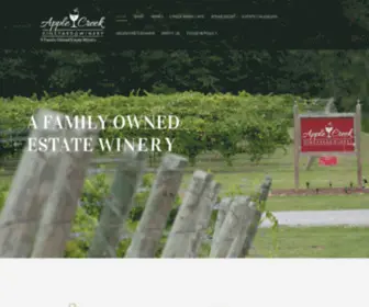 Applecreekwinery.com(A Family Owned Estate Winery) Screenshot