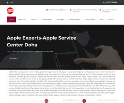 Appleexpertsdoha.com(Apple service qatar) Screenshot