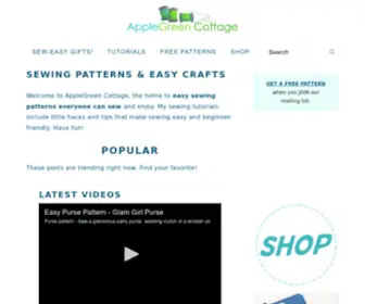 Applegreencottage.com(Sewing Patterns And Easy Crafts) Screenshot