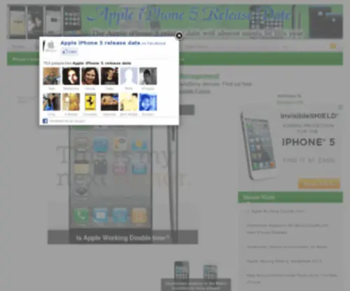 Appleiphone5Releasedate.org(Apple iPhone 5 release date) Screenshot