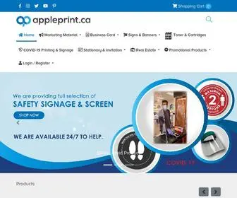 Appleprint.ca(Online Promotional Printing Services Near Me) Screenshot