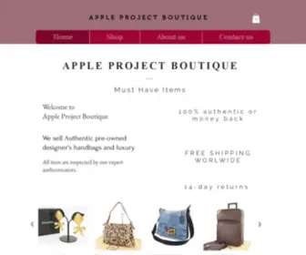 Appleproject.net(Pre Owned Designer Handbags & Luxury) Screenshot