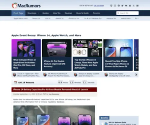 Applerumors.com(Apple News and Rumors) Screenshot