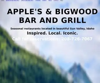 Applesandbigwoodbarandgrill.com(Sun Valley) Screenshot