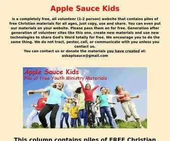 Applesaucekids.com(Apple Sauce Kids) Screenshot