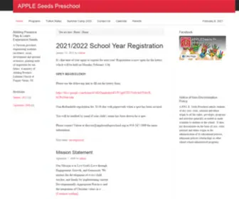 Appleseedspreschool.org(Abiding Presence Play and Learn Experience (Seeds)) Screenshot