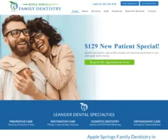 Applespringsfamilydentistry.com(Star Rated Leander Family Dentist Walk) Screenshot