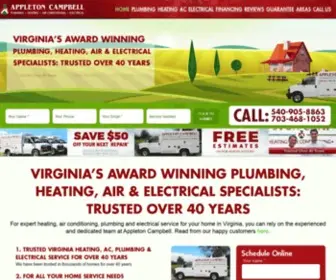 Appletoncampbell.com(Virginia Plumbers) Screenshot