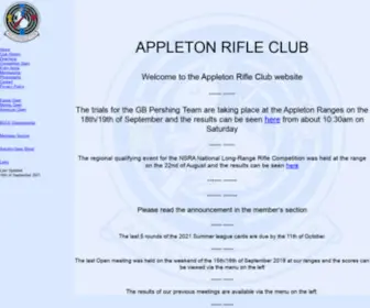 Appletonrc.co.uk(Appleton Rifle Club) Screenshot