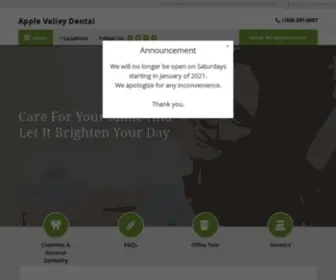 Applevalleydental.net(Apple Valley Dental) Screenshot