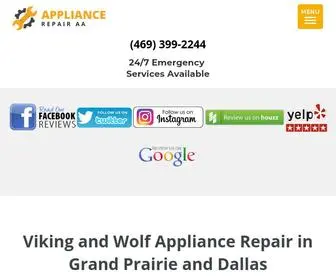 Applianceaa.net(We providing best Viking and Wolf Appliance Repair in Grand Prairie and Dallas. Call Today: (469)) Screenshot