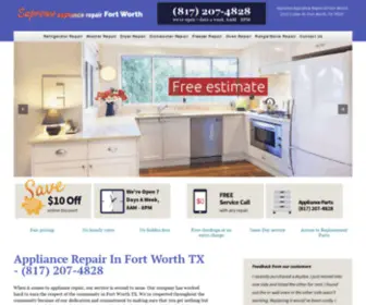 Appliancerepair-Fortworth.com(Supreme Appliance Repair of Fort Worth) Screenshot