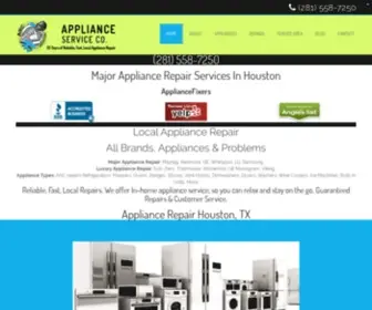 Appliancerepairhouston.net(Appliance Repair Houston Experts I Same) Screenshot