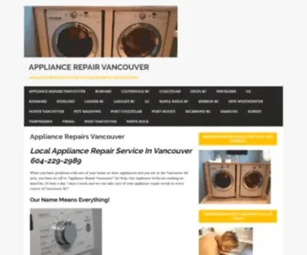 Appliancerepairsvancouver.ca(Same Day Services) Screenshot