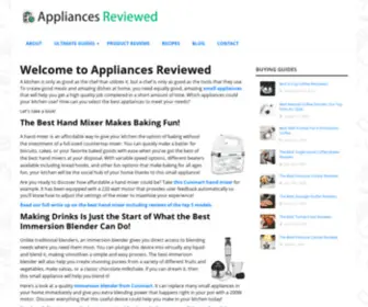 Appliancesreviewed.com(Appliances Reviewed) Screenshot