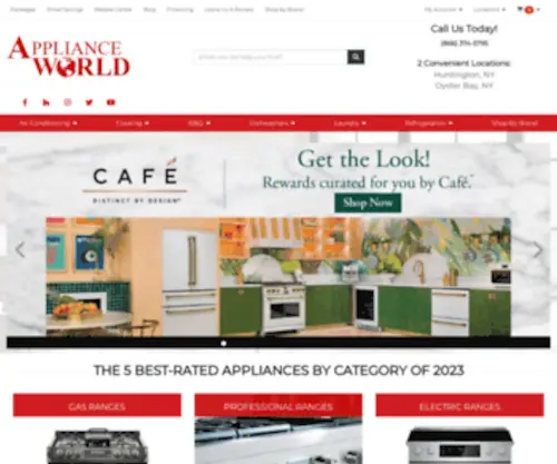 ApplianceWorldny.com(Appliance World) Screenshot