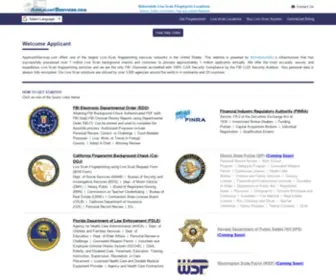 Applicantservices.com(Live Scan Fingerprinting (online) Services for FBI Background Check (EDO)) Screenshot