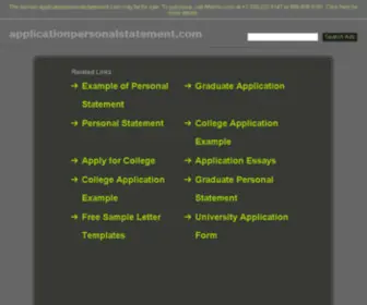 Applicationpersonalstatement.com(Best Application Personal Statement Writing Services) Screenshot