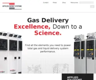 Appliedenergysystems.com(Gas Delivery Systems) Screenshot