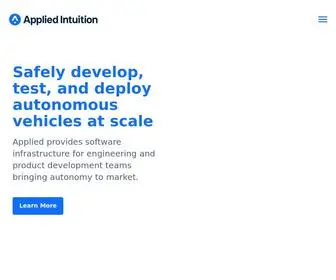 Appliedintuition.com(Autonomous Vehicle Simulation with Applied Intuition) Screenshot