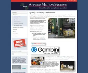 Appliedmotionsystems.com(Applied Motion Systems) Screenshot