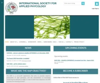 Appliedphycologysoc.org(International Society for Applied Phycology) Screenshot