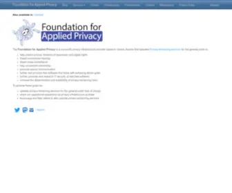 Appliedprivacy.net(Foundation for Applied Privacy) Screenshot