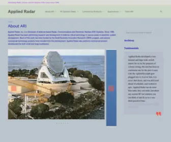 Appliedradar.com(Applied Radar Inc) Screenshot