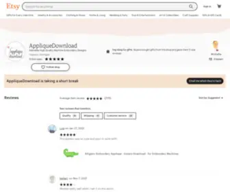 Appliquedownload.com(Professional Applique Designs) Screenshot