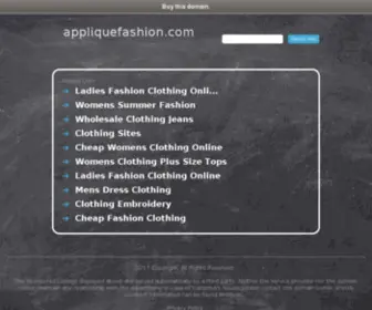 Appliquefashion.com(Applique Fashionis) Screenshot