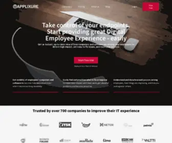 Applixure.com(Take control of your Endpoints. Start providing great Digital Employee Experience) Screenshot