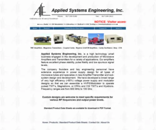 Applsys.com(Applied Systems Engineering) Screenshot