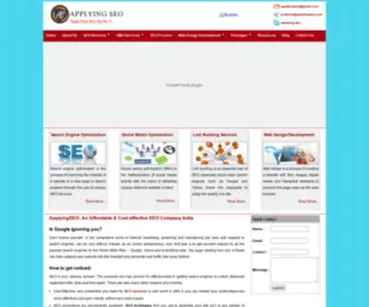 Applyingseo.com(SEO Company India) Screenshot