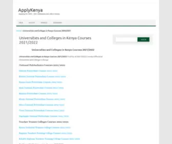 Applykenya.com(Universities and Colleges in Kenya Courses 2021/ApplyKenya) Screenshot