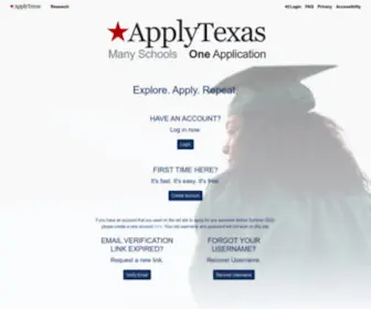 Applytexas.org(Texas college) Screenshot