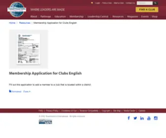 Applytmi.org(Toastmasters International) Screenshot