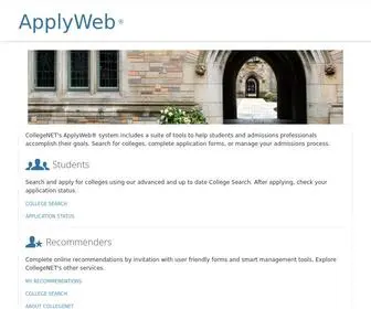 Applyweb.com(Online college applications) Screenshot