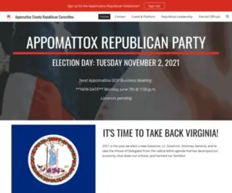 Appomattoxgop.com(Appomattox County Republican Committee) Screenshot