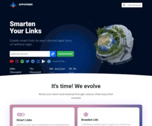 Appopener.com(Smarten Your Links) Screenshot
