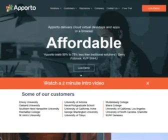 Apporto.com(Managed Virtual Desktop Solutions) Screenshot