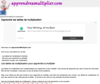 Apprendreamultiplier.com(Apprendre les tables de multiplication) Screenshot