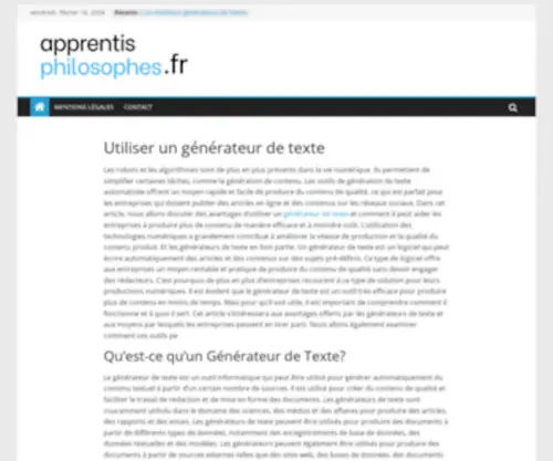 Apprentisphilosophes.fr(Les Apprentis Philosophes) Screenshot