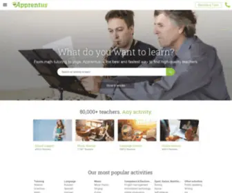 Apprentus.co.uk(Private tutor to learn language) Screenshot
